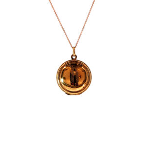 "Kleine Erinnerung" - Vintage Medaillon vergoldet mit einer neuen Kette 14 Karat Roségold