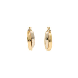 "Feine Harmonie" - Vintage Bicolor Creolen in 14 Karat Gold