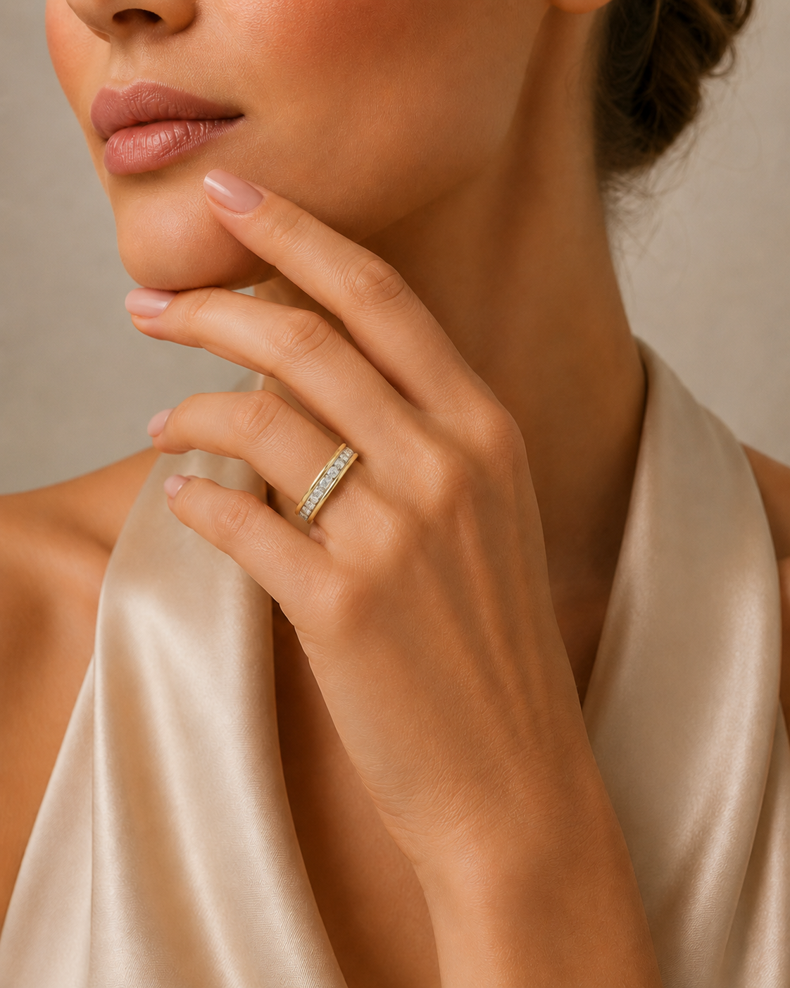 "Endless Love" - Vintage 14 Karat Gelbgold Ring mit Diamanten