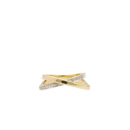"Symphonie der Linie" - Moderner Ring 14 Karat Gelbgold