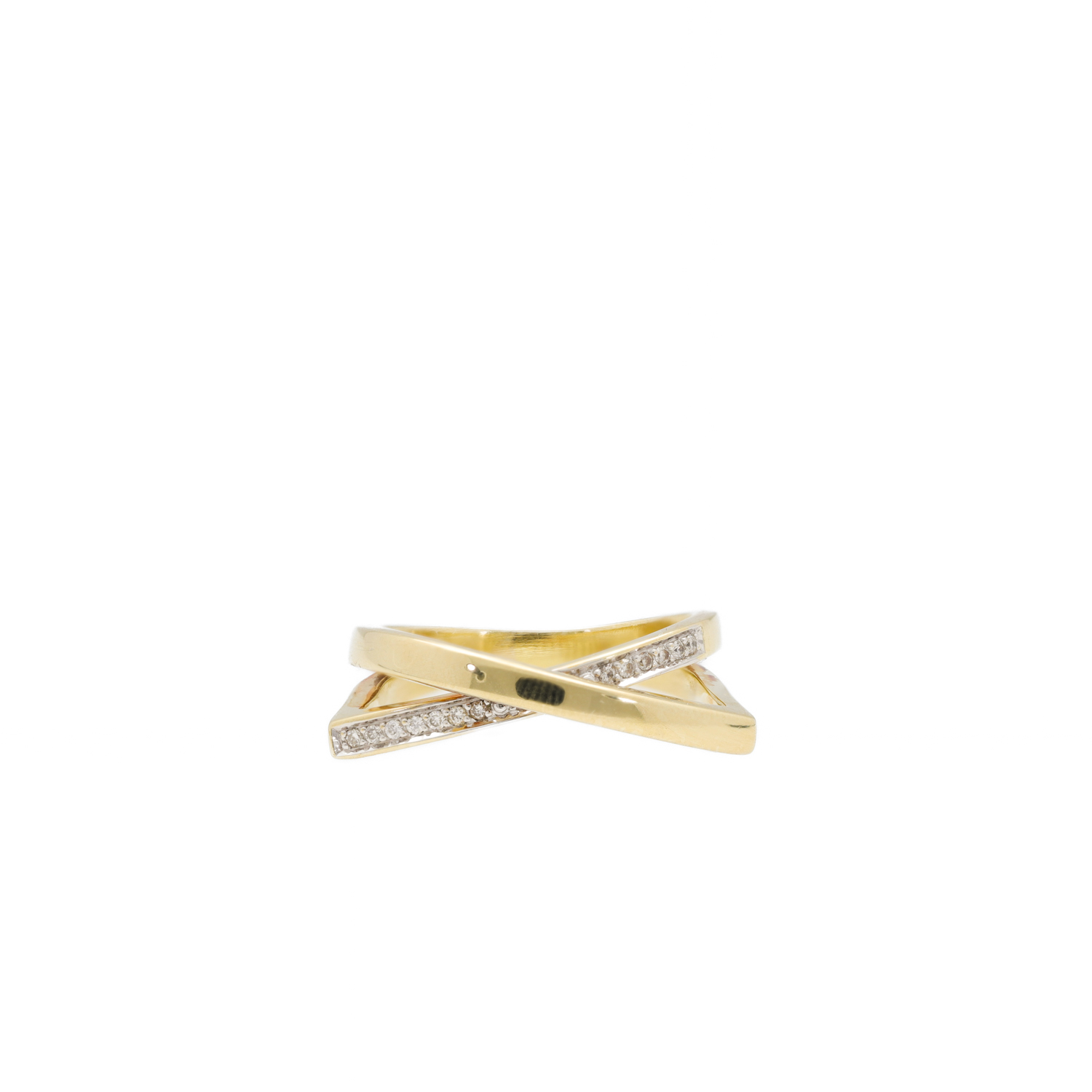 "Symphonie der Linie" - Moderner Ring 14 Karat Gelbgold