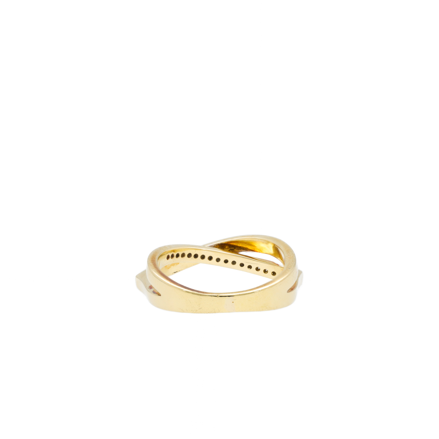 "Symphonie der Linie" - Moderner Ring 14 Karat Gelbgold