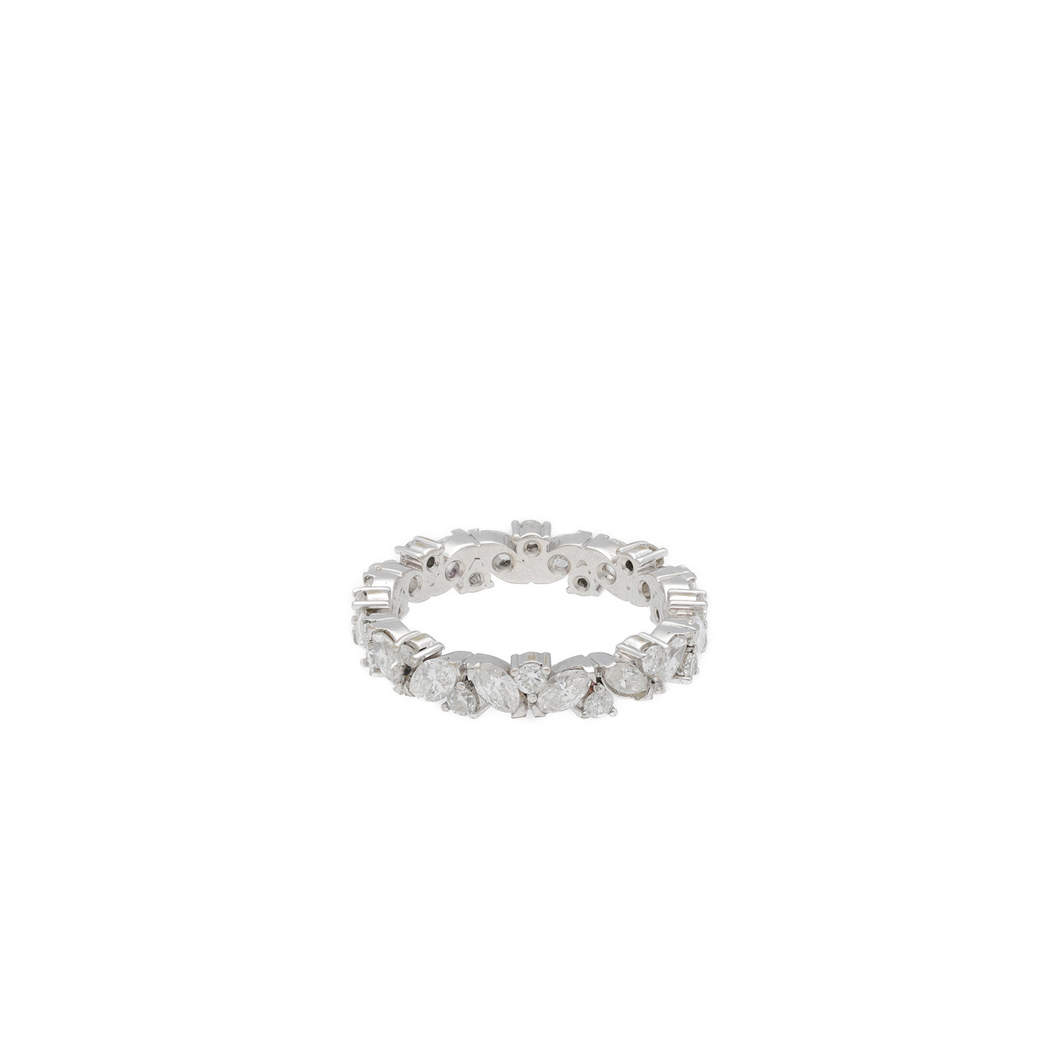 "Marquise Memories" - Vintage Ring in 18kt Weißgold mit Diamanten
