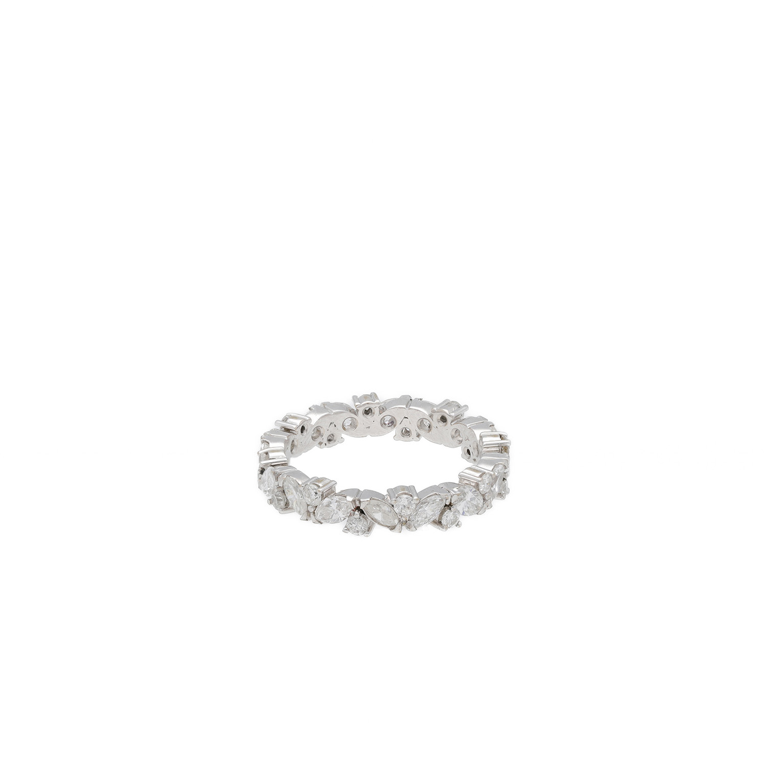 "Marquise Memories" - Vintage Ring in 18kt Weißgold mit Diamanten