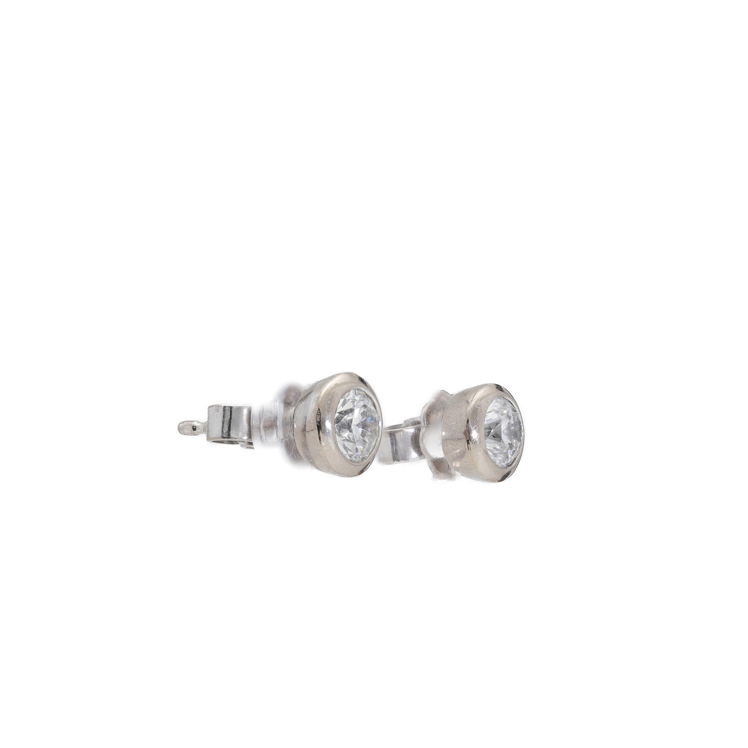 "Pure Elegance" - Funkelnde vintage Ohrstecker in 18 Karat Weißgold
