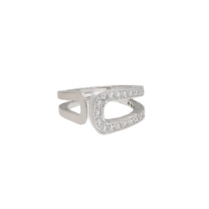 "Open Elegance" - Vintage Ring in 18 Karat Weißgold