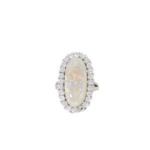 "Opal dream" - Vintage Opal Ring in 18 Karat Weißgold