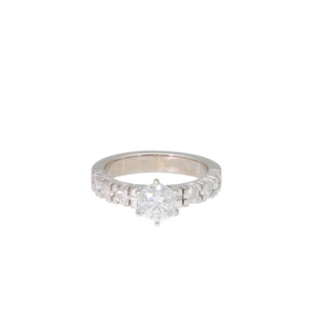 "Lovely white" - Vintage Diamanten Ring in 18 Karat Weißgold