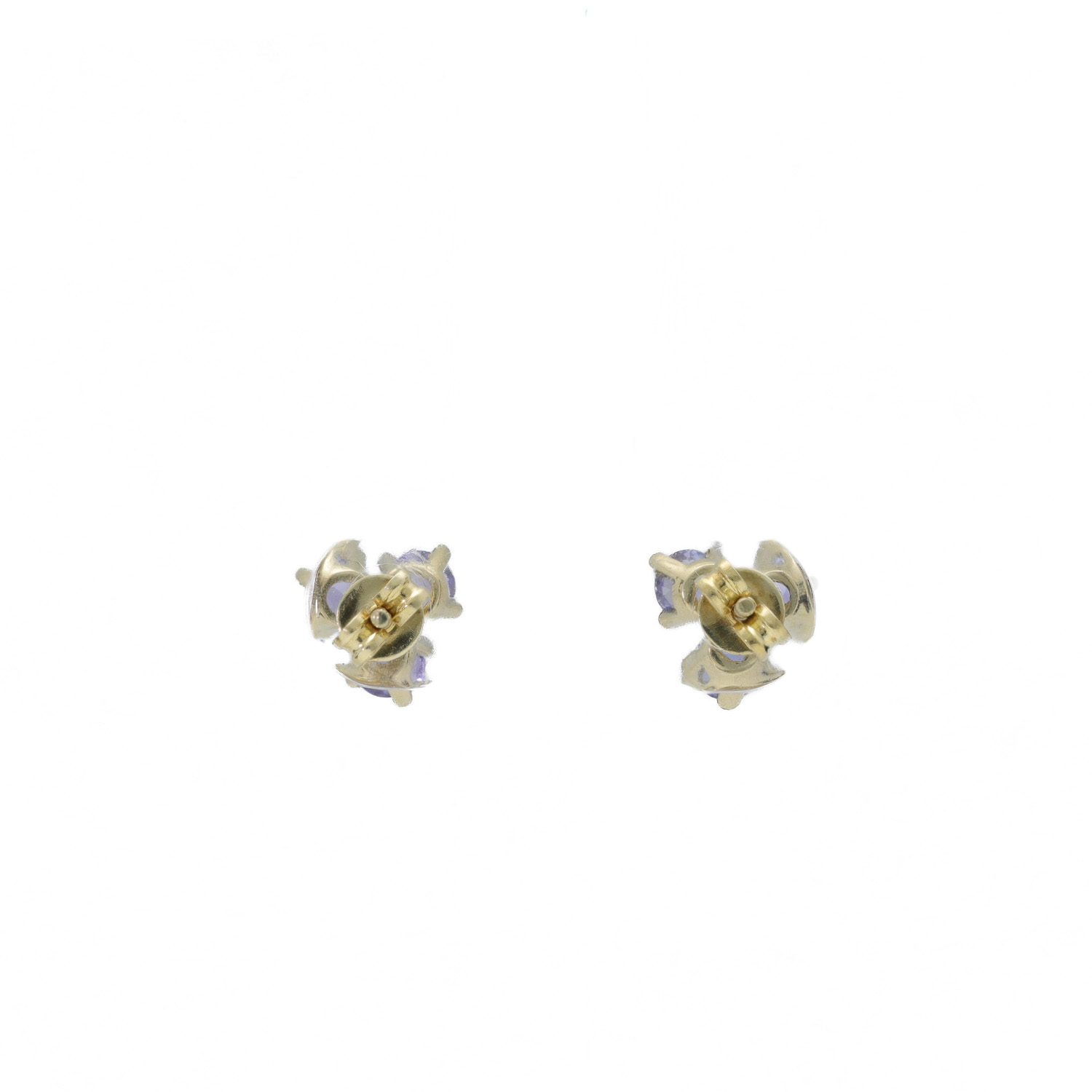"Sky Blue" - Vintage Ohrstecker in 14 Karat Gelbgold