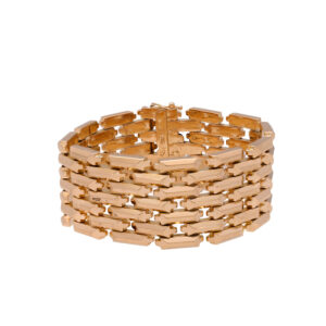"Golden Bridges" - Breites Vintage Armband in 18kt Rosegold