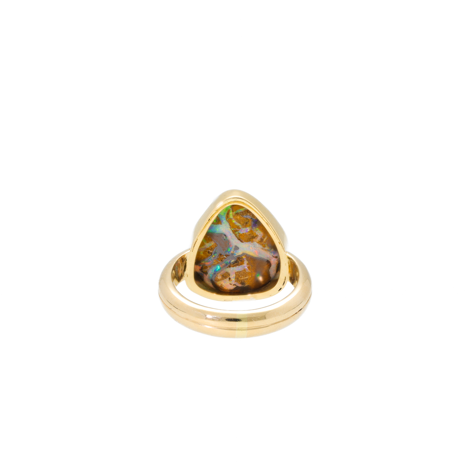 "Heart of Elements" - 14 Karat Gelbgold Ring mit Opal