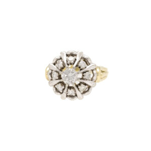 "Mejestic bloom" - Vintage Ring in 14 Karat Gelbgold/Weißgold