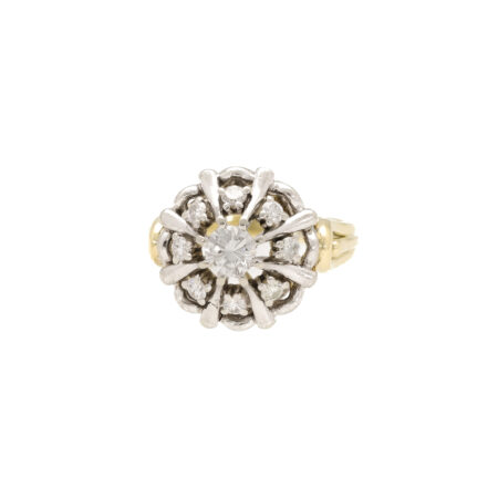 "Mejestic bloom" - Vintage Ring in 14 Karat Gelbgold/Weißgold