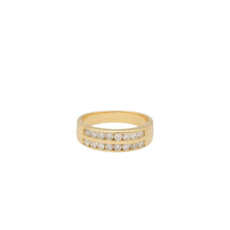"Seite an Seite" - Vintage Ring in 18kt Gelbgold mit Brillanten zus. 0,40ct