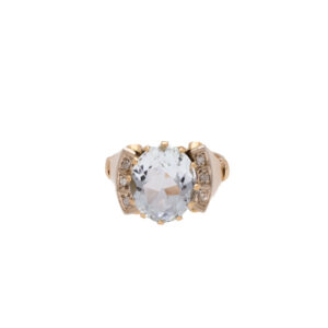 "Sky Elegance" - Vintage Ring geschmückt von einem Aquamarin