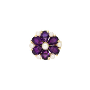 "Lilac Majesty" - Vintage Ring in 14 Karat Gelbgold
