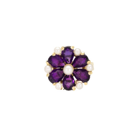 "Lilac Majesty" - Vintage Ring in 14 Karat Gelbgold