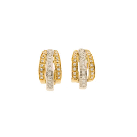 "Goldene Harmonie" - Vintage Halbcreolen in 18 Karat Gold