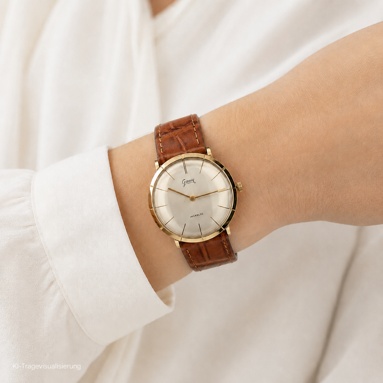 "Golden Time" - Vintage Uhr in 14kt Gelbgold von Gama mit Handaufzug