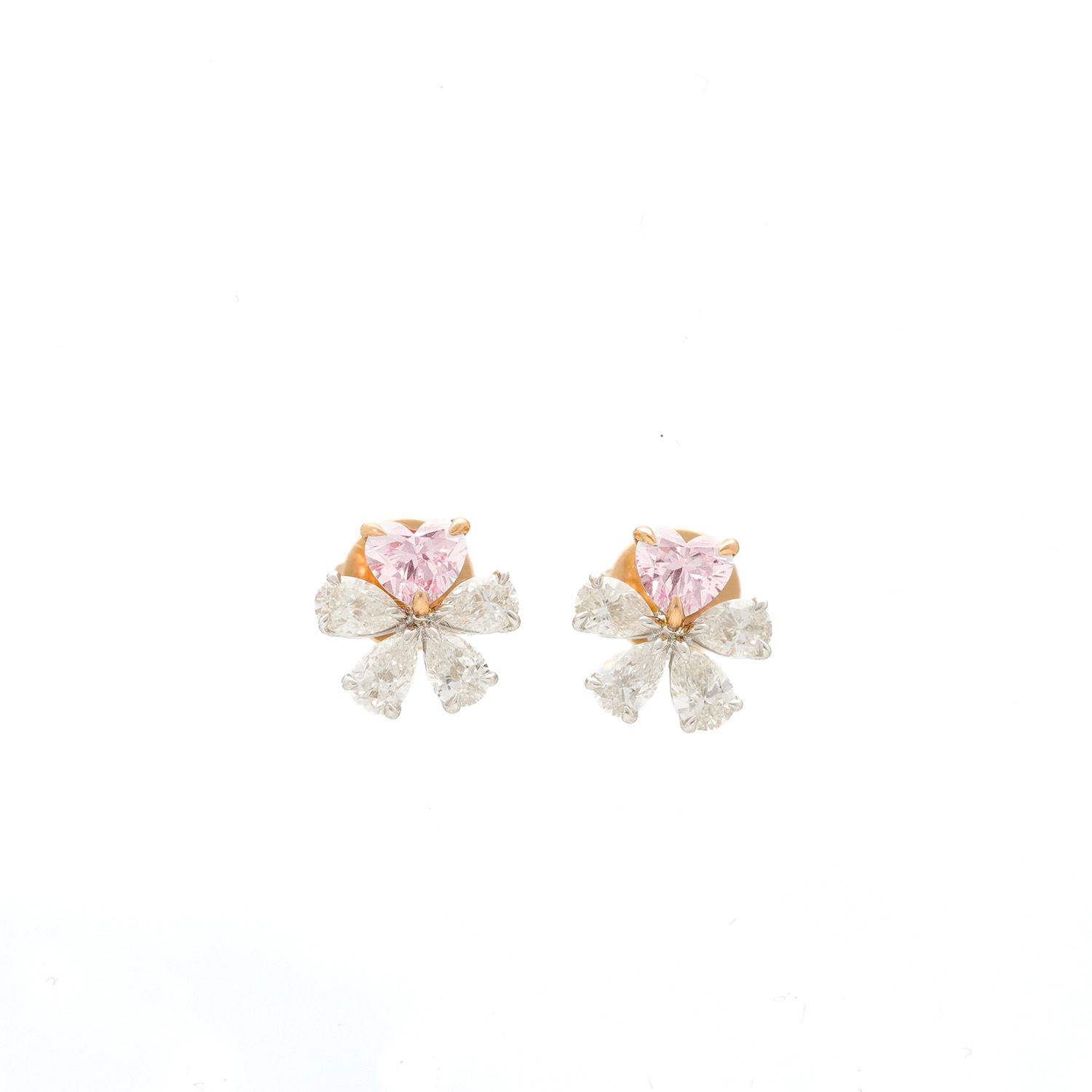 "Florale Eleganz" - Wunderschöne Ohrstecker in 18 Karat Gold