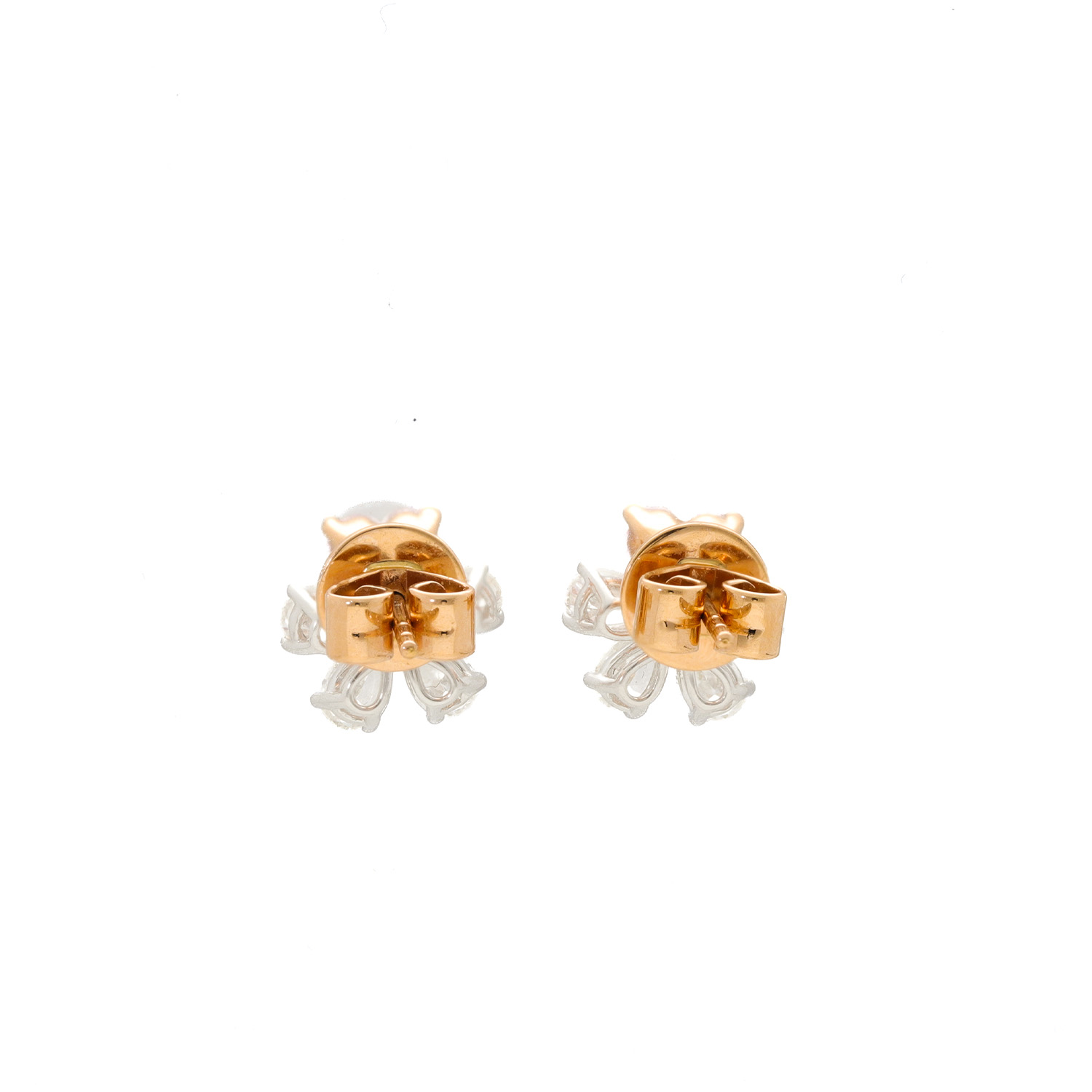 "Florale Eleganz" - Wunderschöne Ohrstecker in 18 Karat Gold