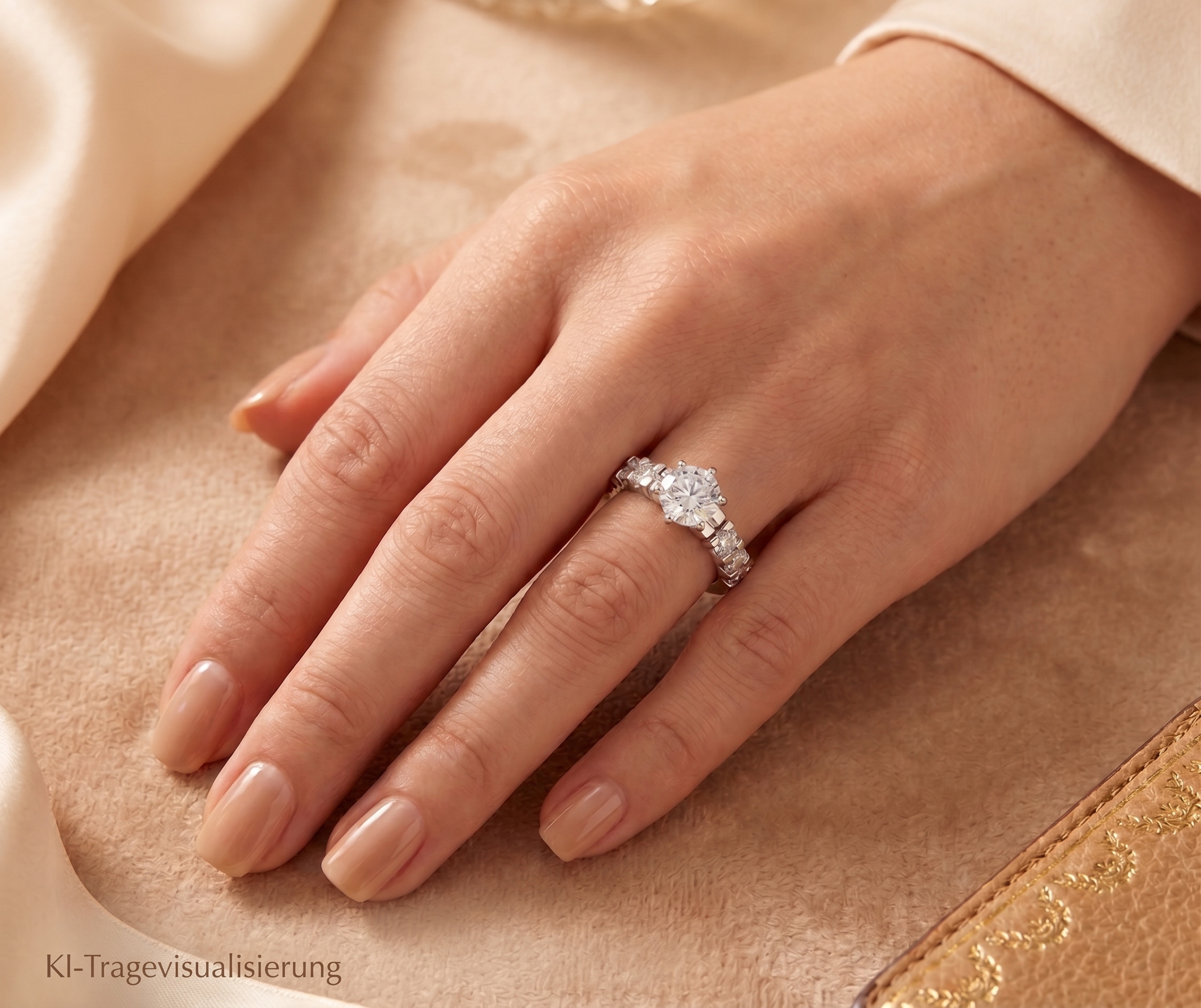 "Lovely white" - Vintage Diamanten Ring in 18 Karat Weißgold