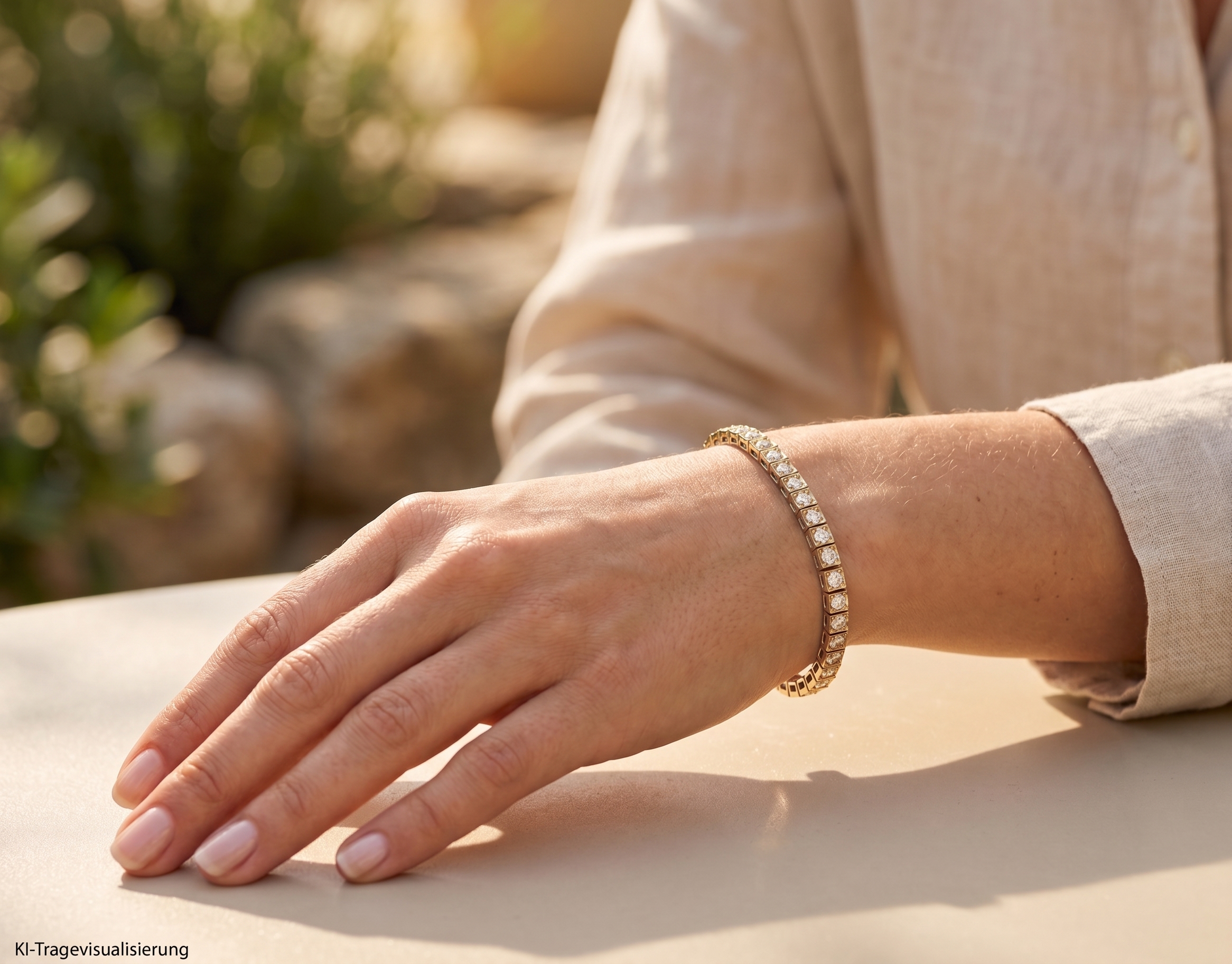 "Golden Infinity" - Vintage Armband in 18kt Gelbgold mit Brillanten