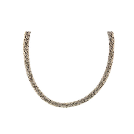 "Chimento" - Vintage Zopf Collier aus 18kt Weißgold