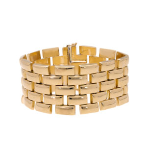 "Goldfever" - Breites Vintage Armband in 18kt Gelbgold