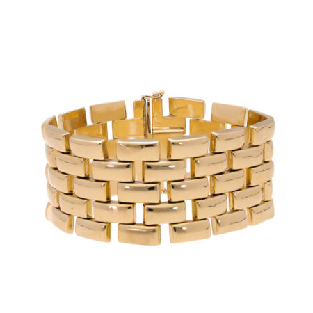 "Goldfever" - Breites Vintage Armband in 18kt Gelbgold