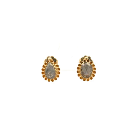 "Rosenzauber" - Vintage Ohrstecker mit Diamantrosen in 18 Karat Gold