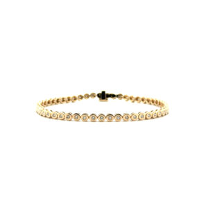 "Golden Lights" - Vintage Memory Armband in 14kt Gelbgold mit Brillanten