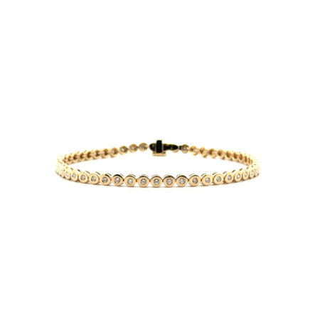 "Golden Lights" - Vintage Memory Armband in 14kt Gelbgold mit Brillanten