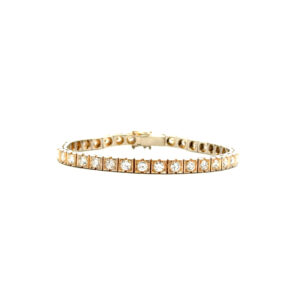 "Golden Infinity" - Vintage Armband in 18kt Gelbgold mit Brillanten