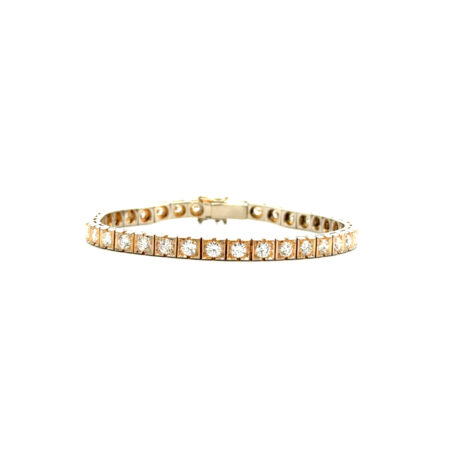"Golden Infinity" - Vintage Armband in 18kt Gelbgold mit Brillanten