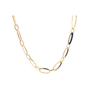 "Collier de Lapis" - Vintage Collier aus 18kt Gelbgold mit Lapis Lazuli Element