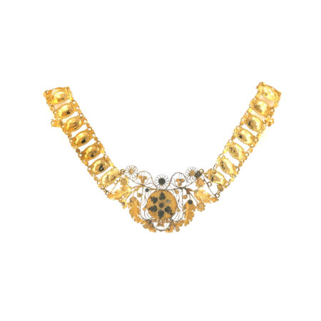 "Pour la Mariée" - Antikes Filligran Collier aus 22kt Gold