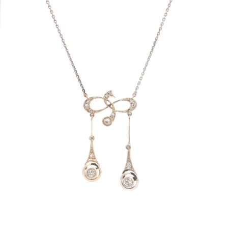 "Schleifenzauber" - Antikes Collier in 14 Karat Gold