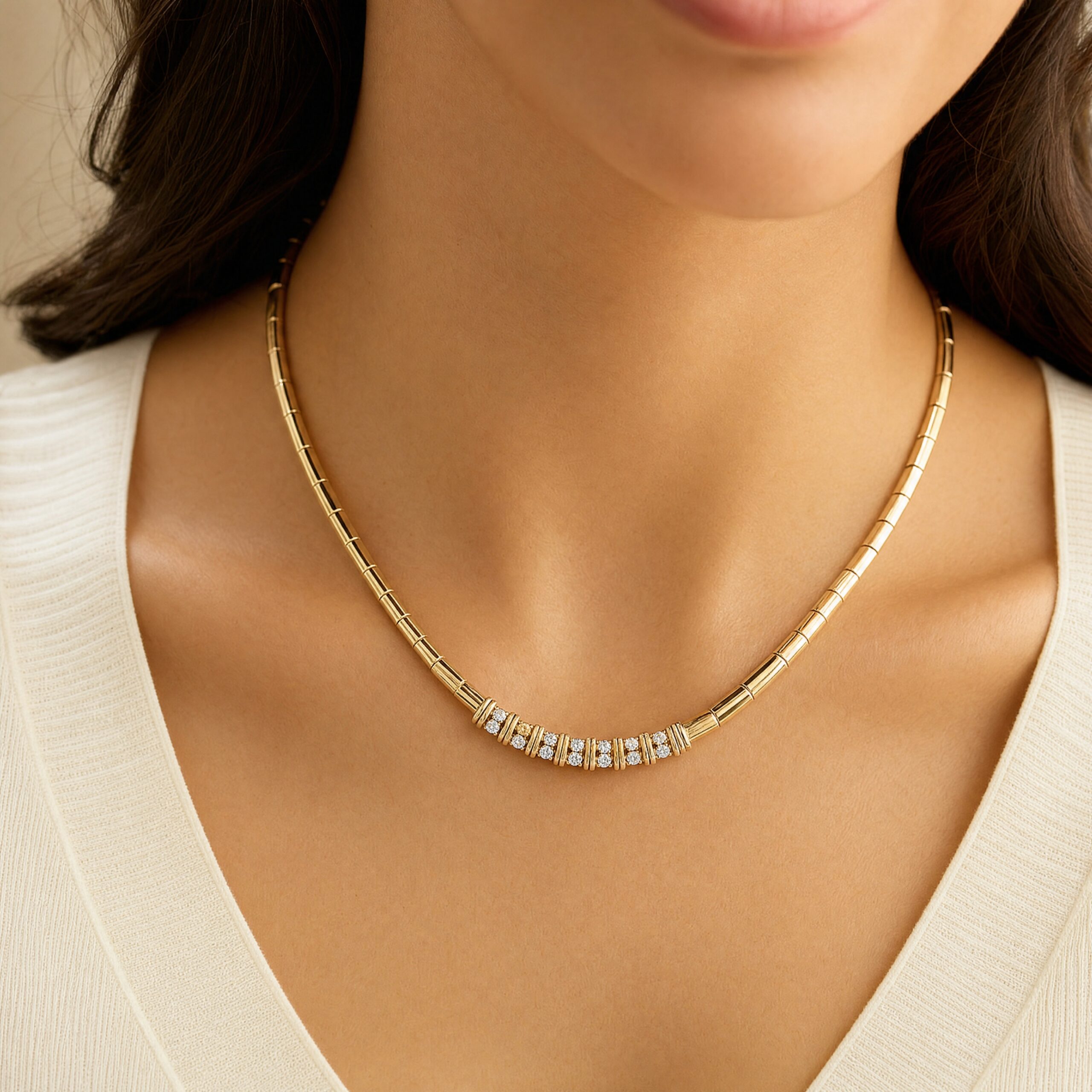 "Goldene Eleganz" - Vintage Collier in 18 Karat Gelbgold