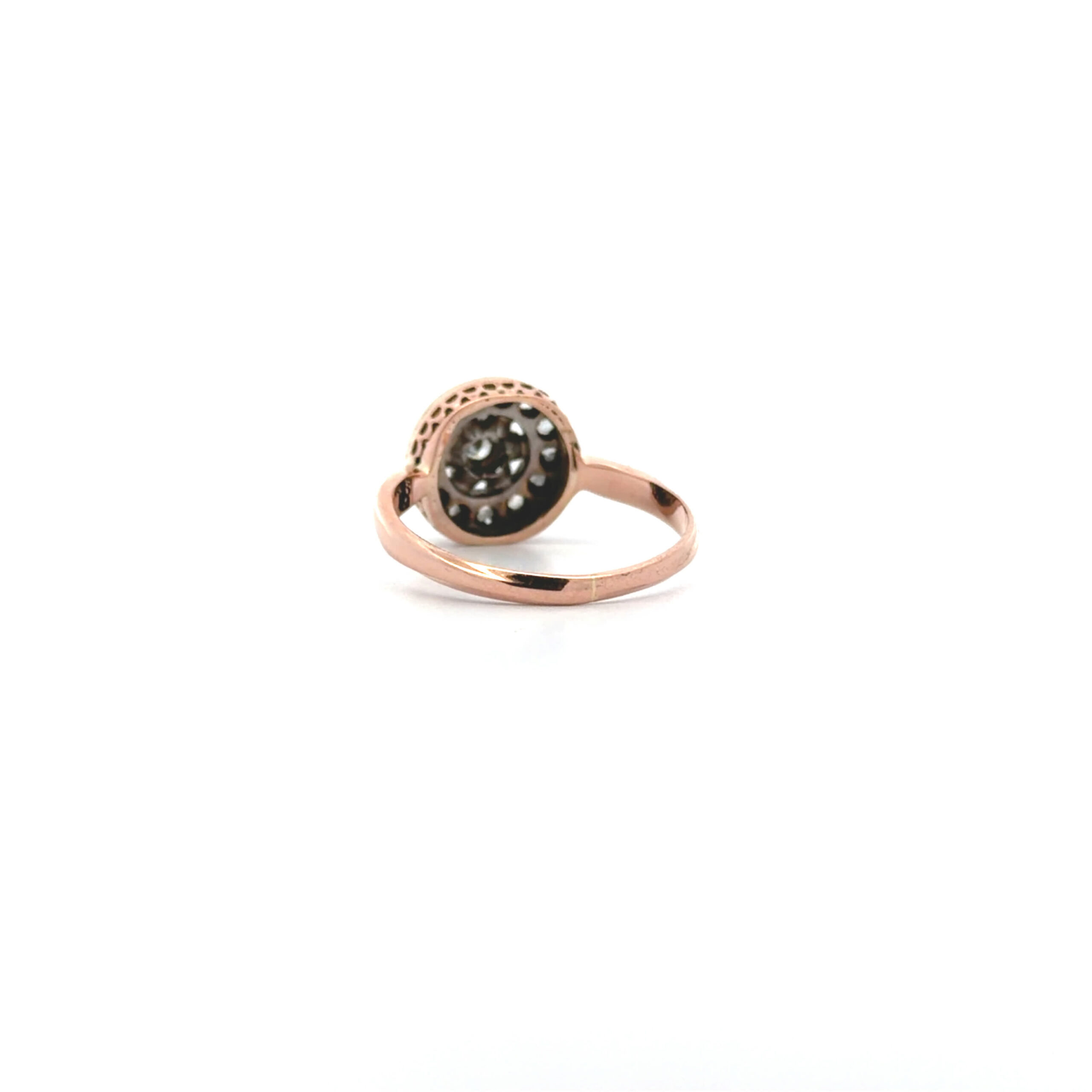 "Bezaubernde Rose" - Antiker Ring in 18kt Rosegold mit Diamanten - Juwelier Steiger