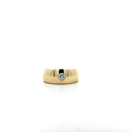 "Ewiges Band" - Vintage Band Ring in 14kt Gelbgold mit Brillant