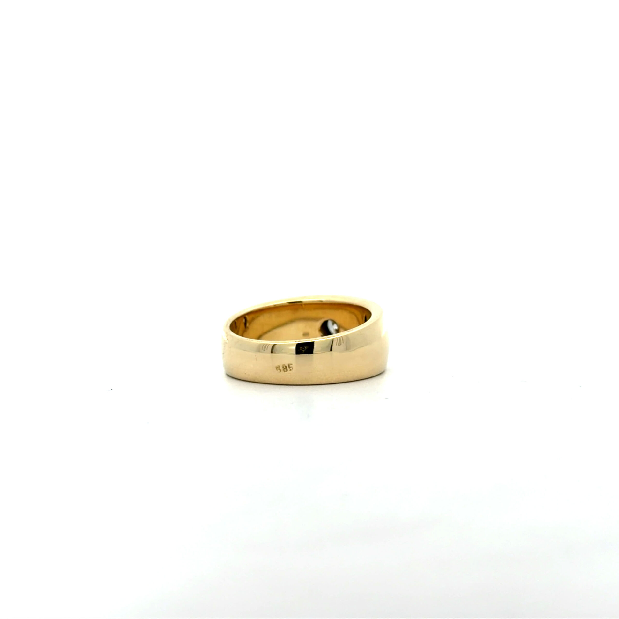 "Ewiges Band" - Vintage Band Ring in 14kt Gelbgold mit Brillant - Juwelier Steiger