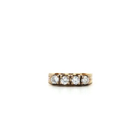 "Five Forever" - Vintage Ring in 14kt Gelbgold mit Brillanten zus. ca. 0,75ct