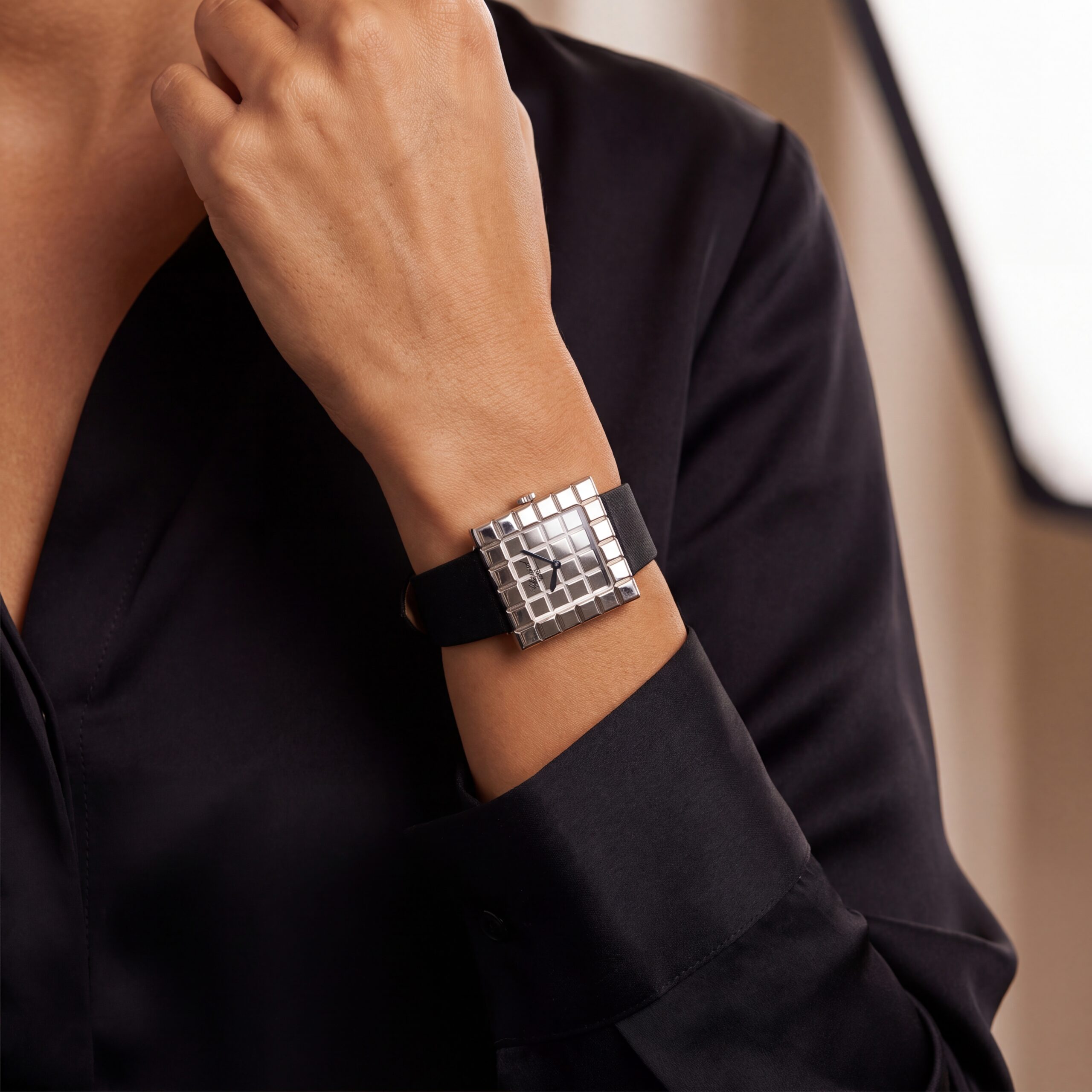 "Chopard Ice Cube Design by De Grisogno" - Moderne Armbanduhr 18 Karat Weißgold