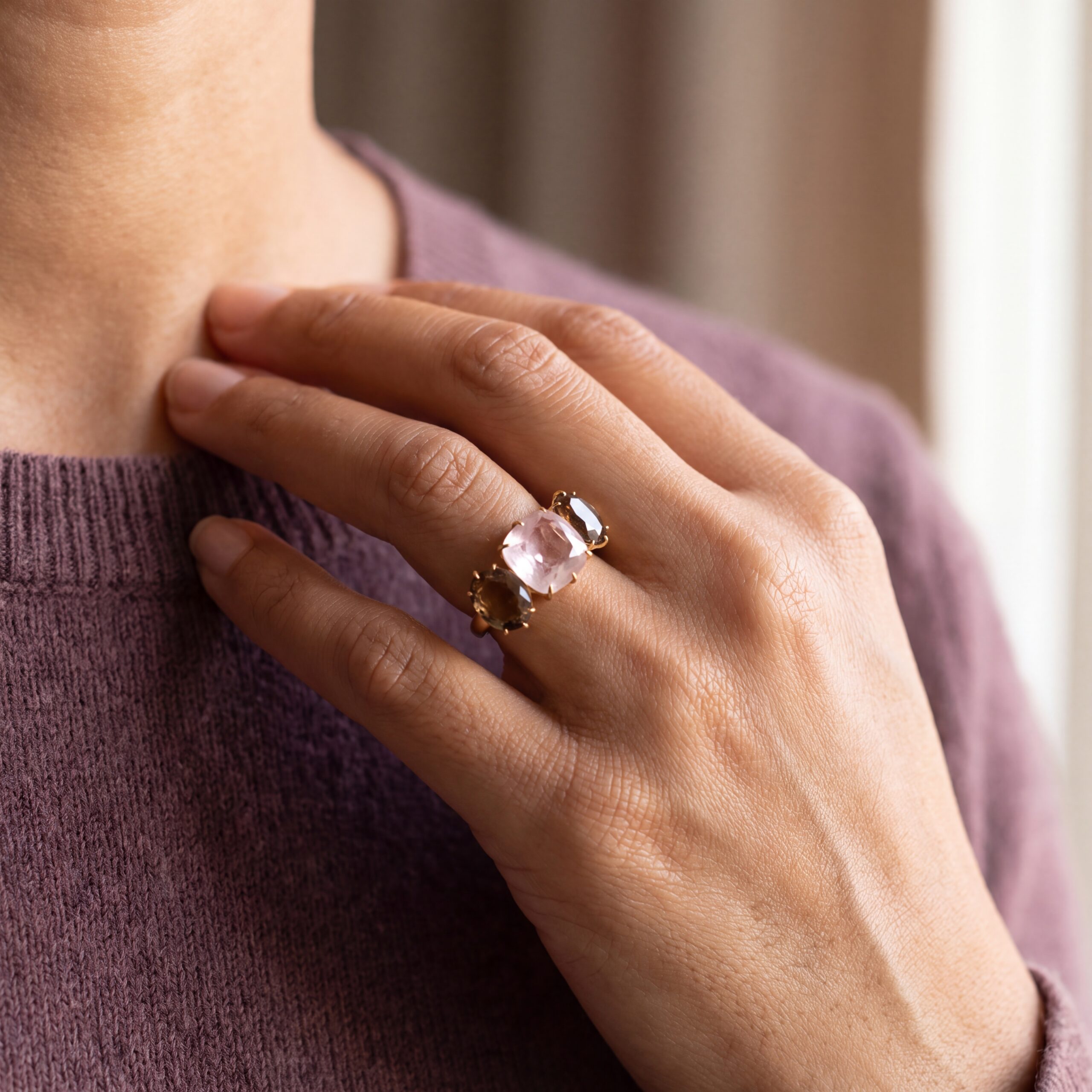 "H. Stern Cocktail Ring" - Moderner Ring mit Farbsteinen 18 Karat Gelbgold