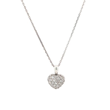 "Chopard Diamonds" - Vintage Kette mit Anhänger aus 18 Karat Weißgold