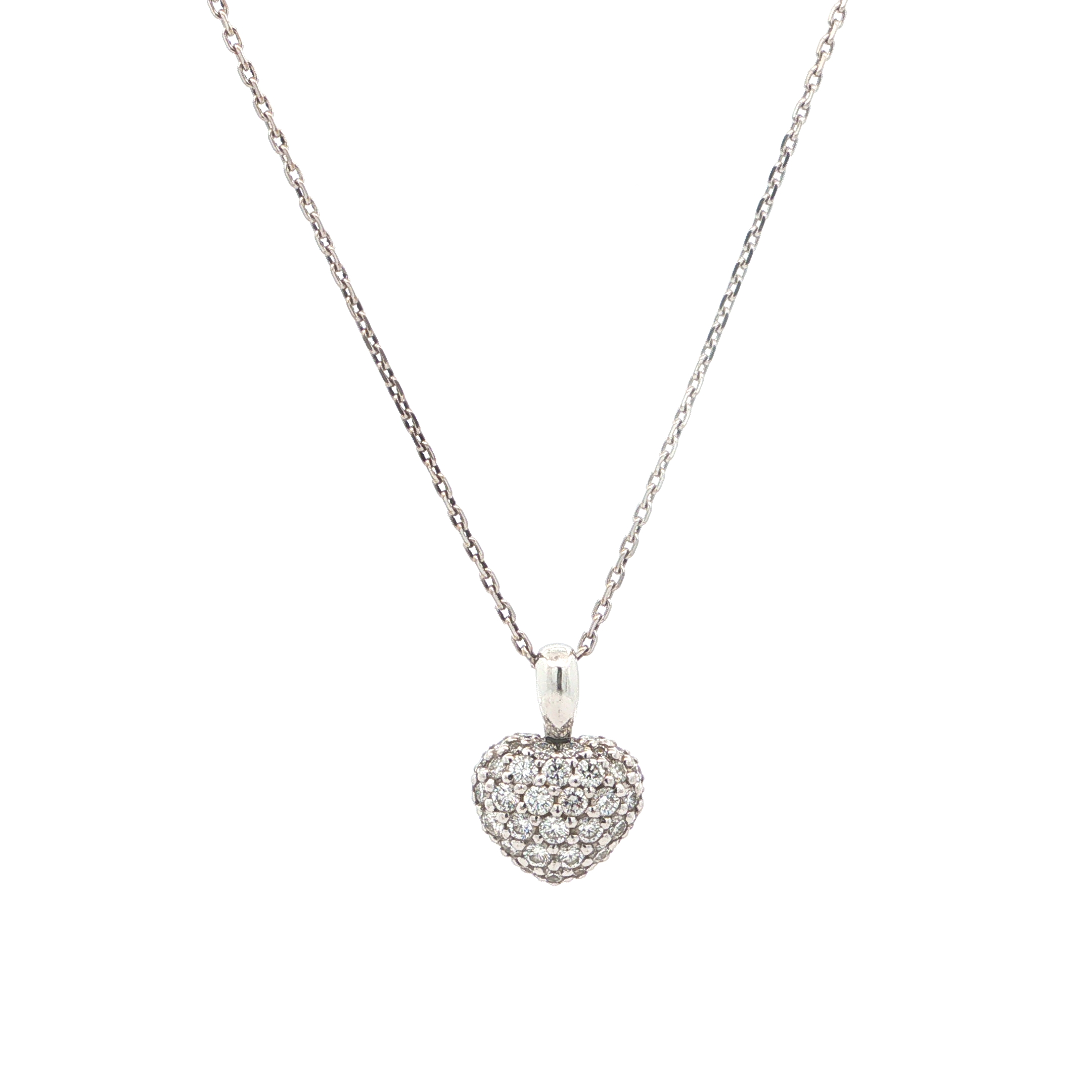 "Chopard Diamonds" - Vintage Kette mit Anhänger aus 18 Karat Weißgold