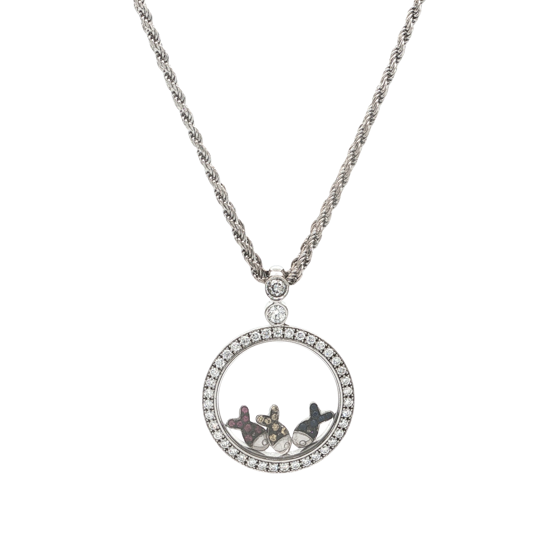 "Happy Beach Fish" - Vintage Collier in 18 Karat Weißgold