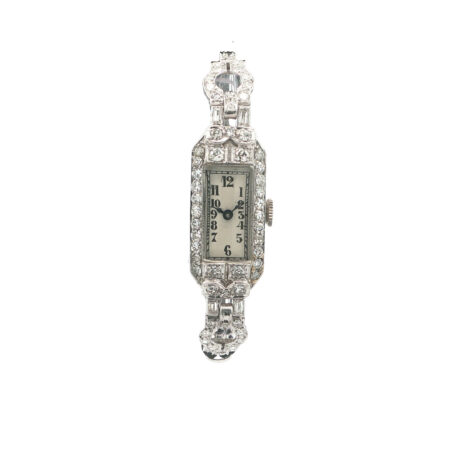 „Art Déco Éternelle“ – Antike Diamant Damenuhr aus Platin um 1930 - Juwelier Steiger
