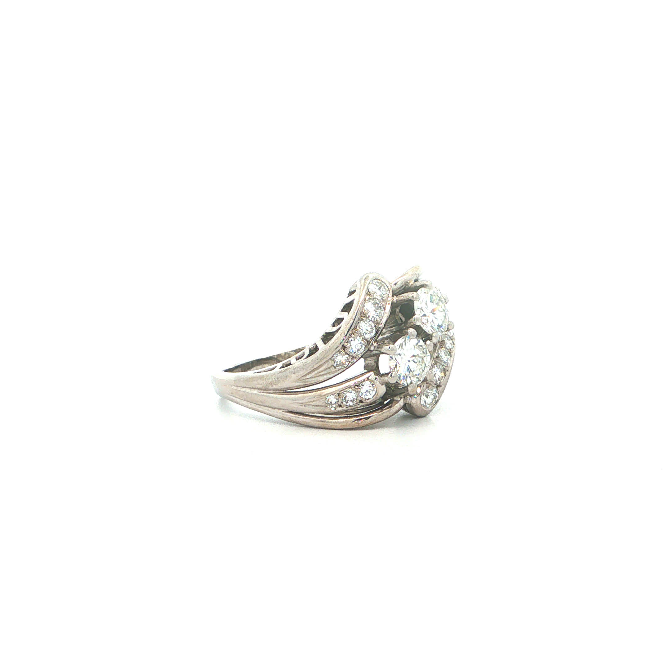 "Back in Infinity" altschliff Vintage Ring in Platin mit Brillant - Juwelier Steiger